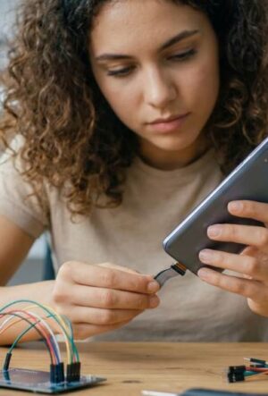 Player completing smartphone sandbox challenge on mobile device